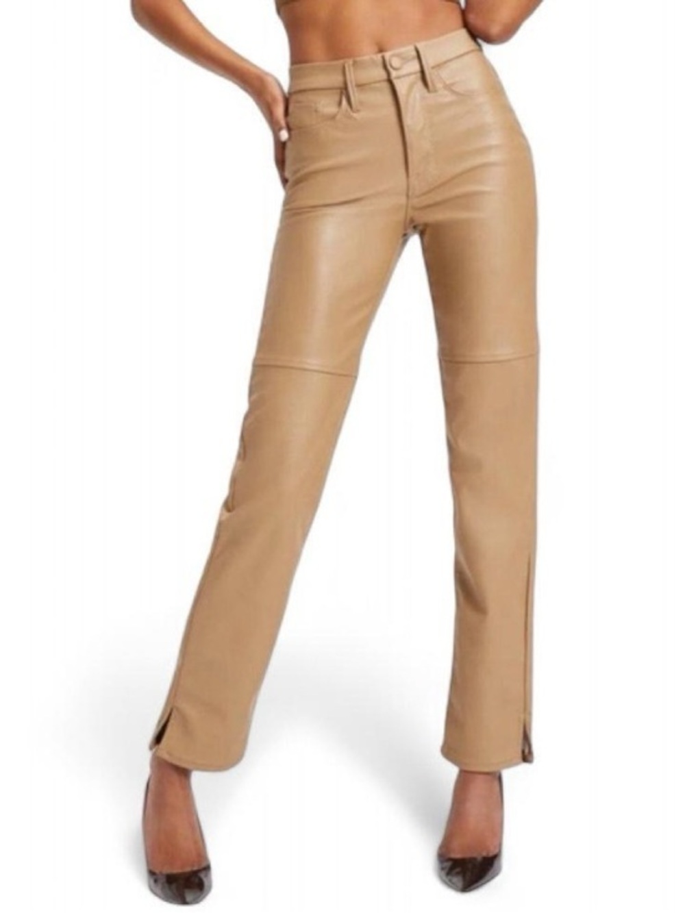GOOD AMERICAN Faux Leather Good Boy Pants - Size 6/28